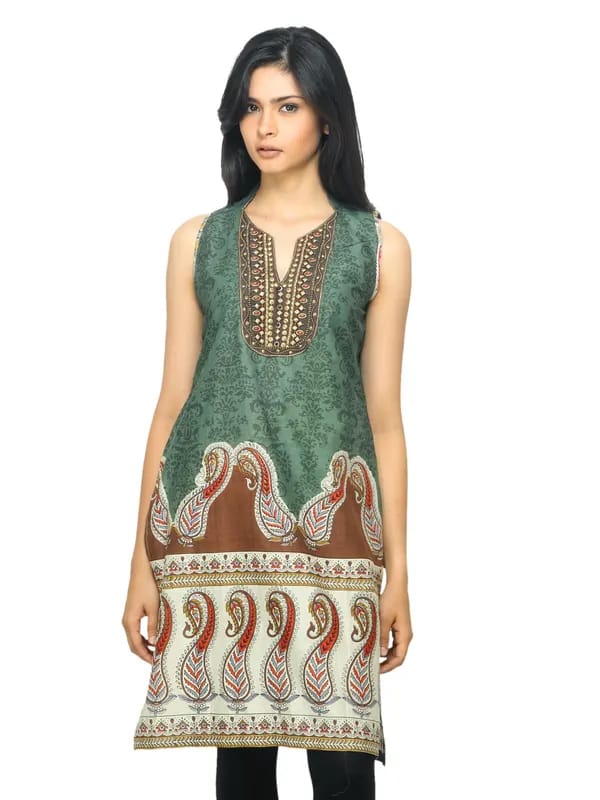 Aneri Women Green Kurta