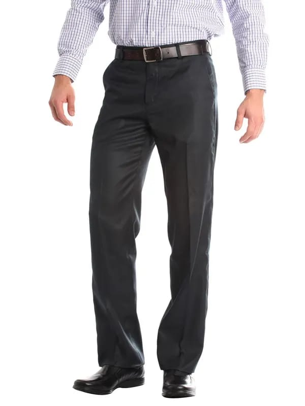 Mark Taylor Men Striped Black Trousers