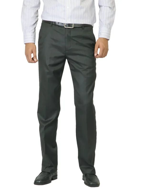 Mark Taylor Men Striped Black Trousers
