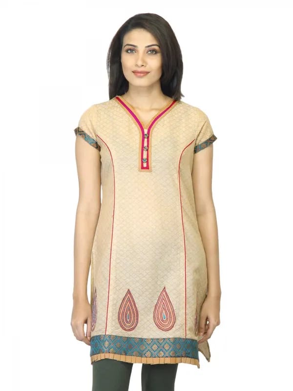 Mother Earth Women Beige Kurta
