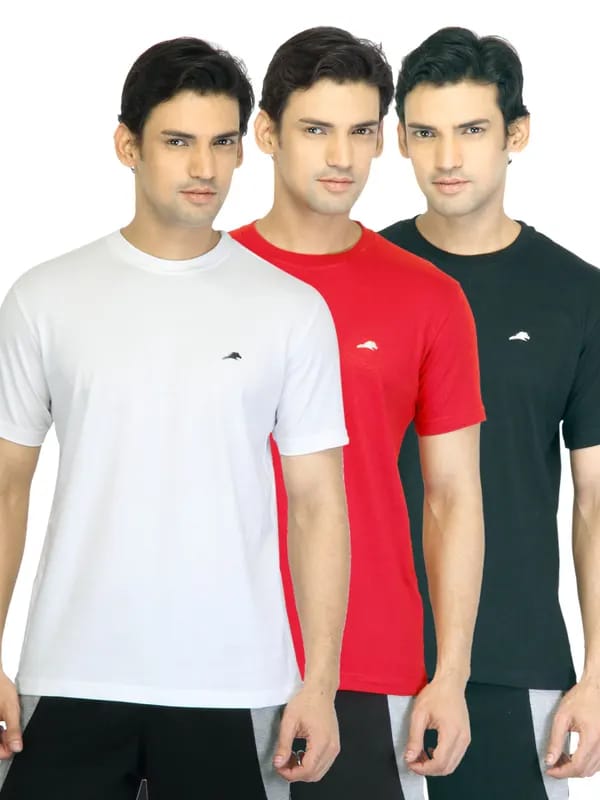 2go Active Gear USA Men Pack Of 3 T-shirt