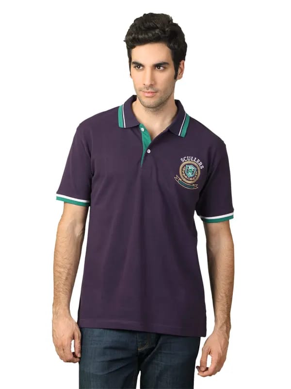 Scullers Men Purple T-shirt