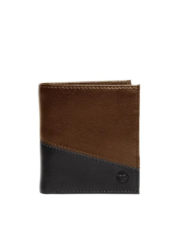 Bulchee Men Ufficio Black & Brown Wallet
