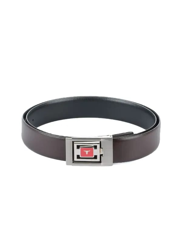 Bulchee Men Brown And Black Reversible Belt