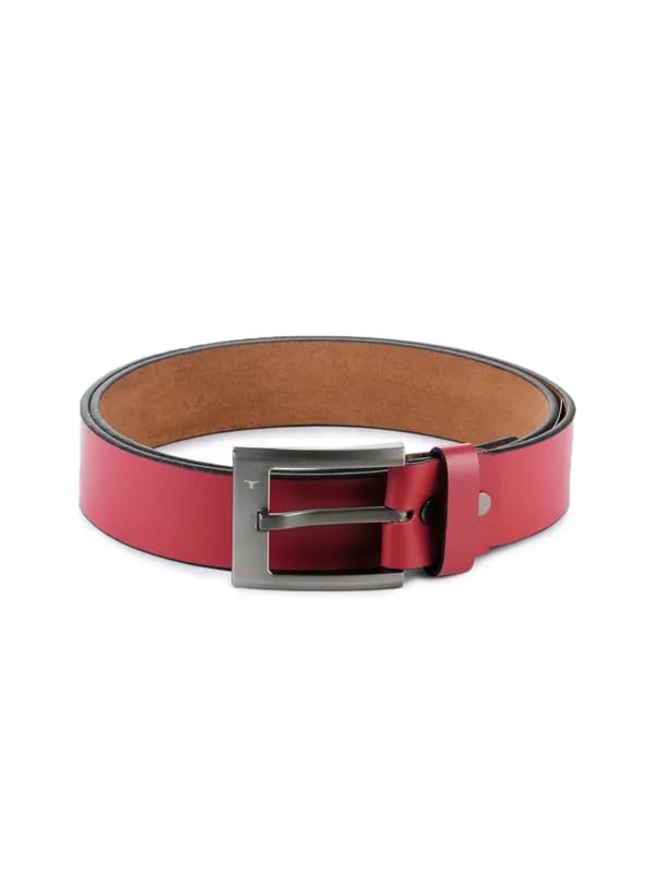 Bulchee Men Red Leather Belt
