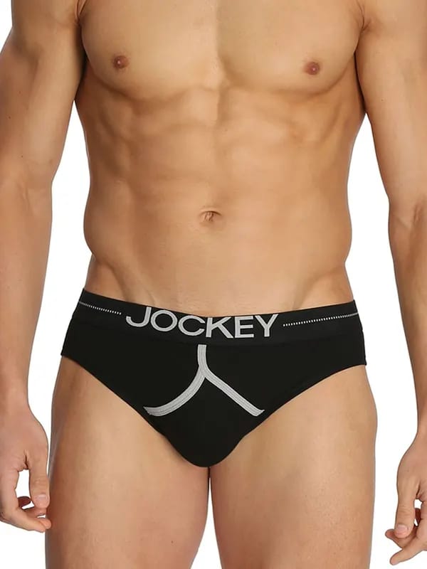Jockey COMFPLUS Men Black Y Front Briefs 8004