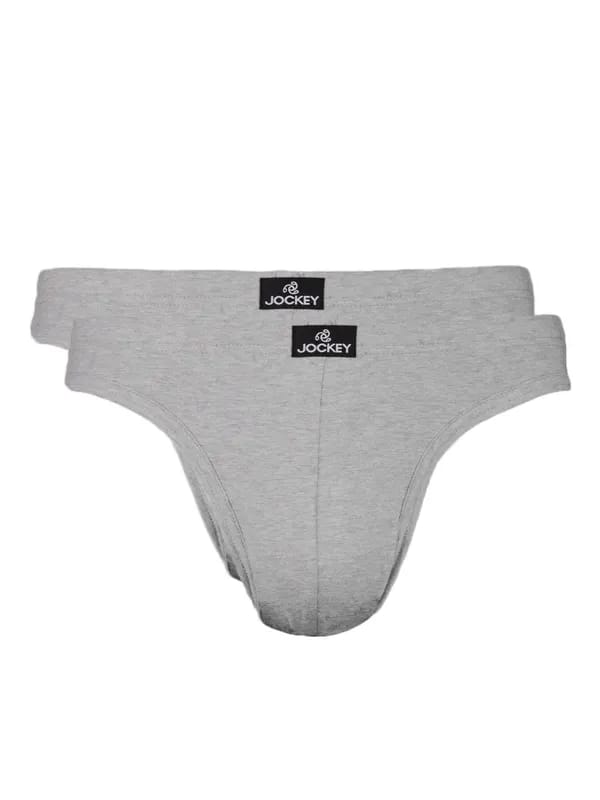 Jockey MC Mens Grey Melange Pack of two Briefs 8003