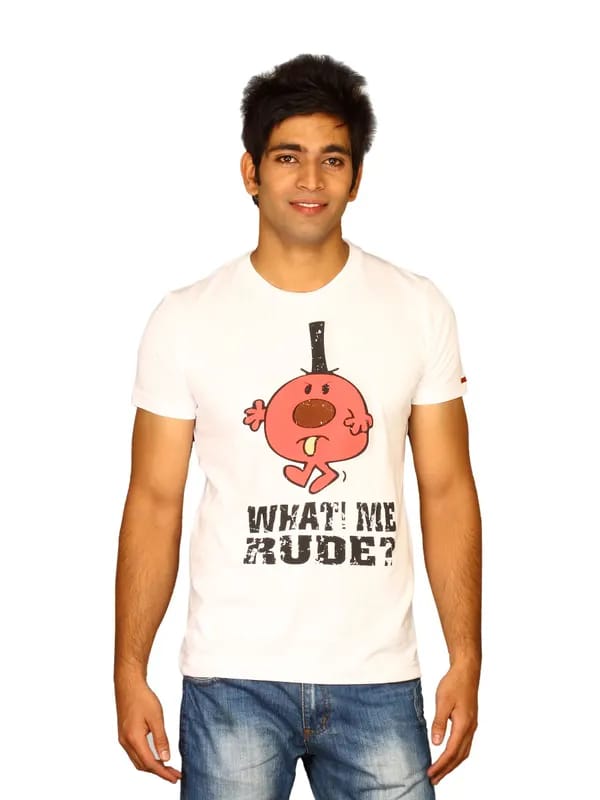 Mr.Men Printed White T-shirt