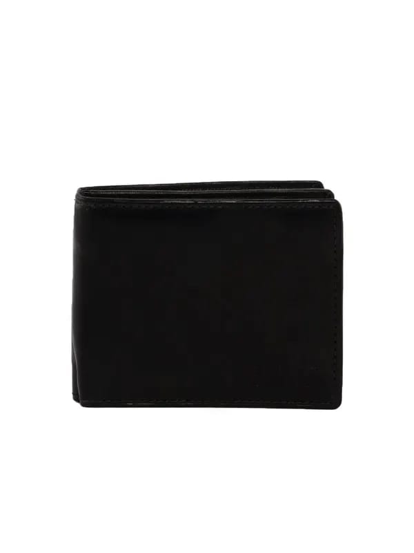 Peter England Men Leather Black Wallet