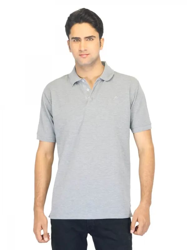 Proline Men Grey Polo T-shirt