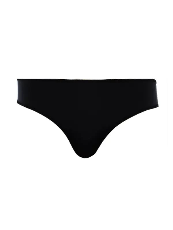 Enamor Women Black Mid-Rise Bikini Brief