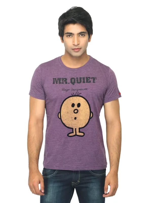 Mr. Men Printed Purple T-shirt