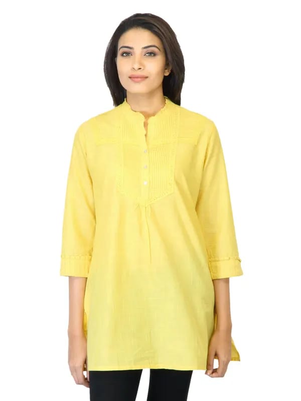 BIBA OUTLET Women Yellow Kurti