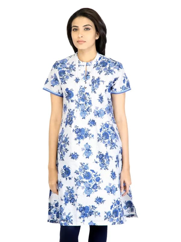 BIBA Women Ethnic Blue Kurta