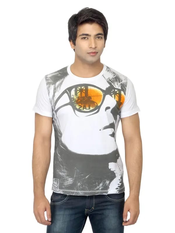 Status Quo Men Printed White T-shirt
