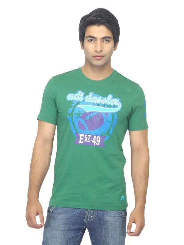 ADIDAS Men Dassler Green T-shirt