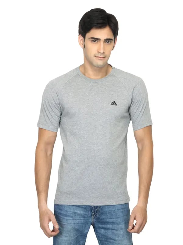 ADIDAS Men Aess Crew Grey T-shirt
