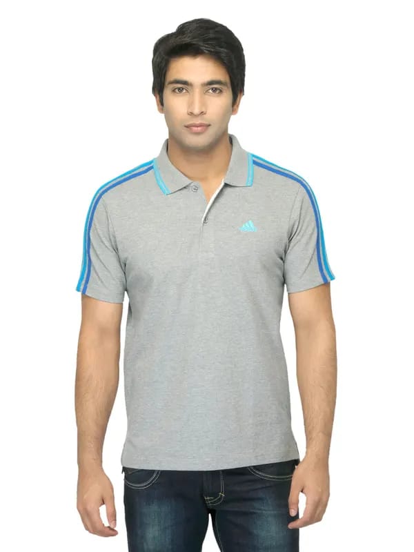 ADIDAS Men Grey T-shirt