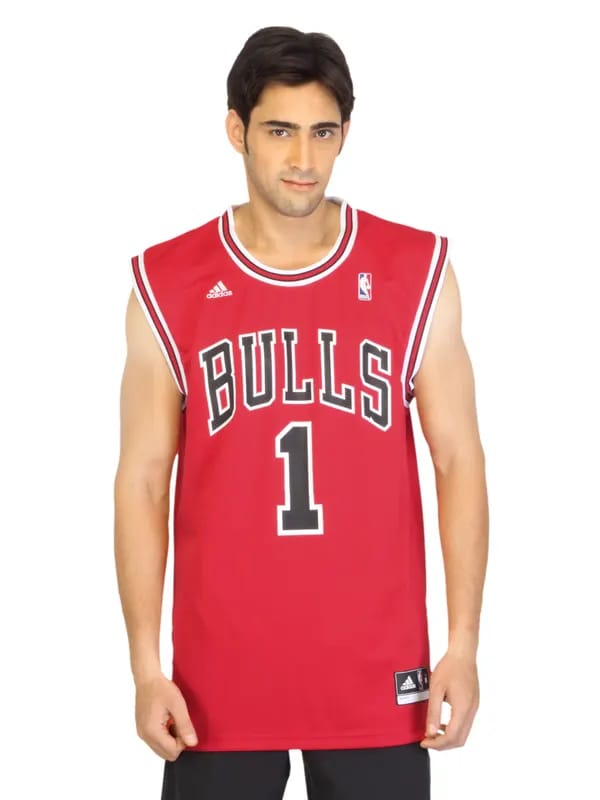 ADIDAS Men Chicago Bulls NBA Red Jersey