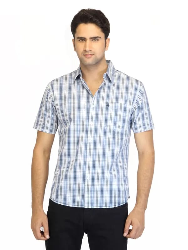 Wrangler Men Miriam Checks Blue Shirt