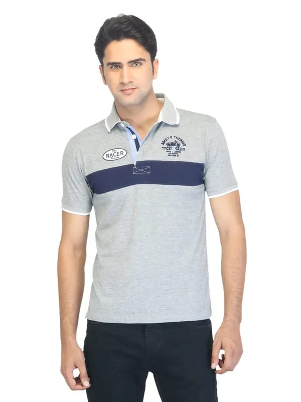 Wrangler Men Grey Polo T-shirt