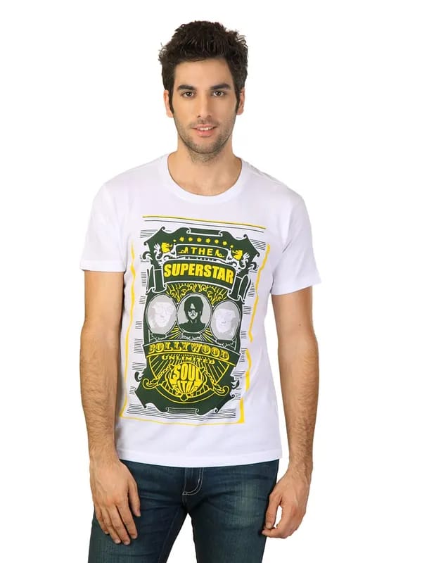 Indigo Nation Men White Printed T-shirt