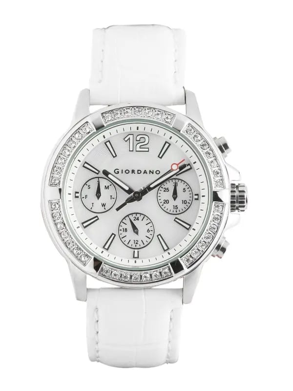 Giordano Women Chronograph White Dial Watch