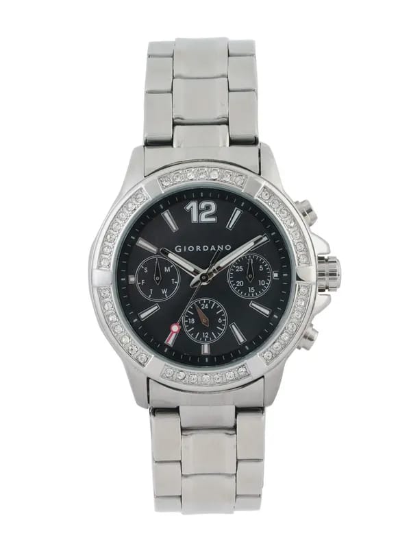 Giordano Women Chronograph Black Dial Watch