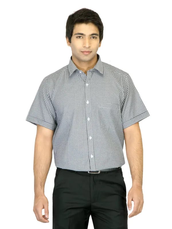 Indigo Nation Men Check Black Shirt