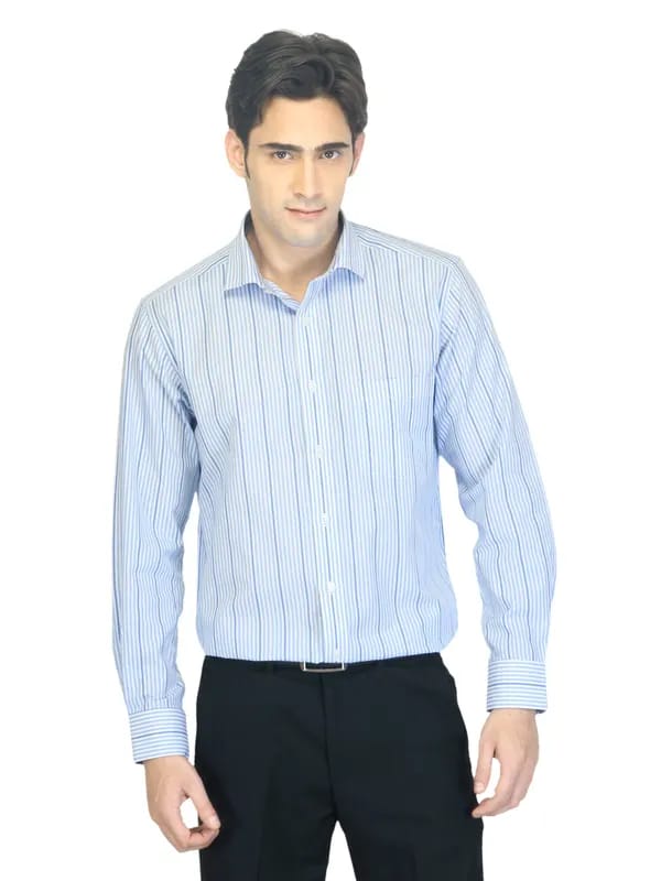 Indigo Nation Men Striped Blue Shirt