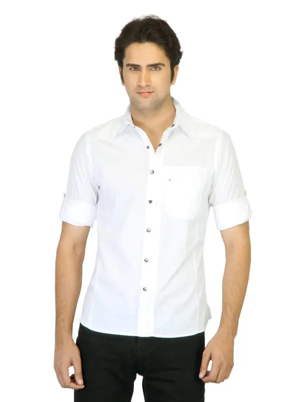 Indigo Nation Men White Shirt