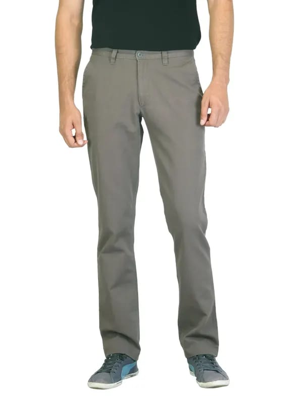 Indigo Nation Men Striped Grey Trousers