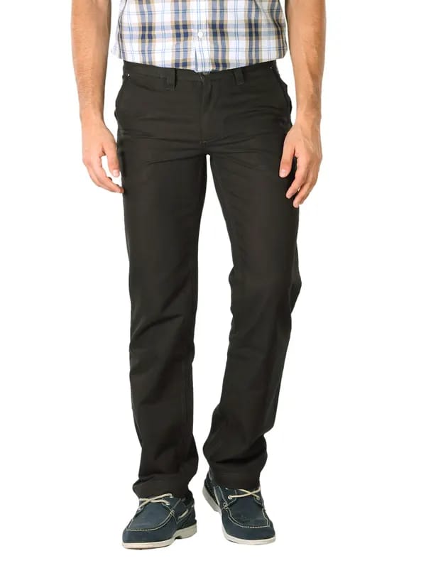 Basics Men Dark Brown Trousers