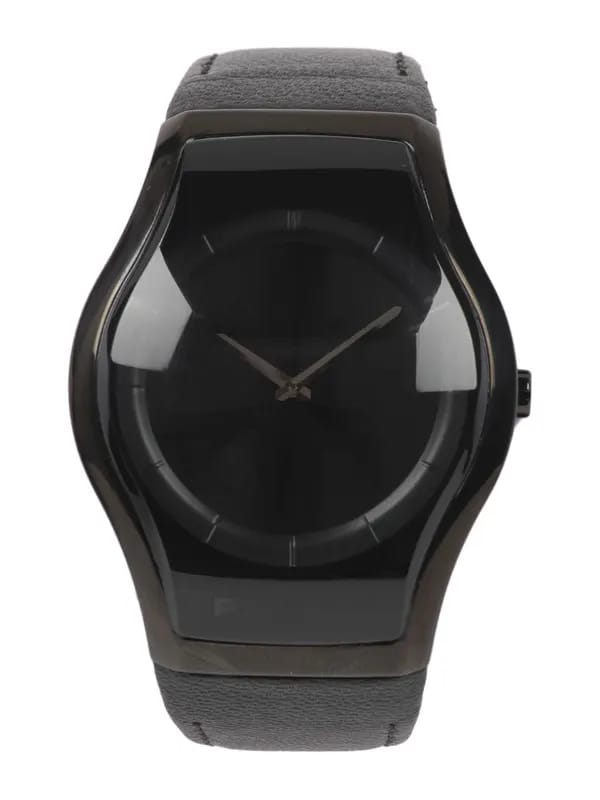 Police Men Black Dial Genuine Leather Watch