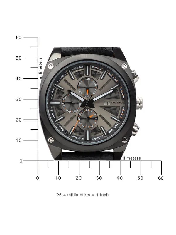 Police Men Black Dial Chronograph Watch PL12699JSB