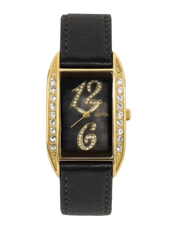 Aspen Women Black Dial Watch