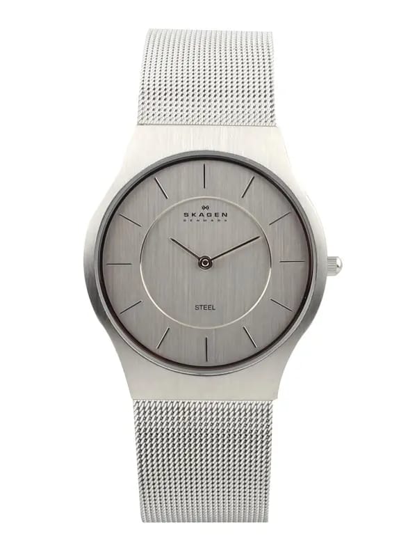 SKAGEN DENMARK Men Silver-Toned Dial Watch 233LSS