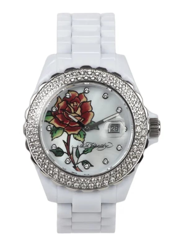 Ed Hardy Women White Watch