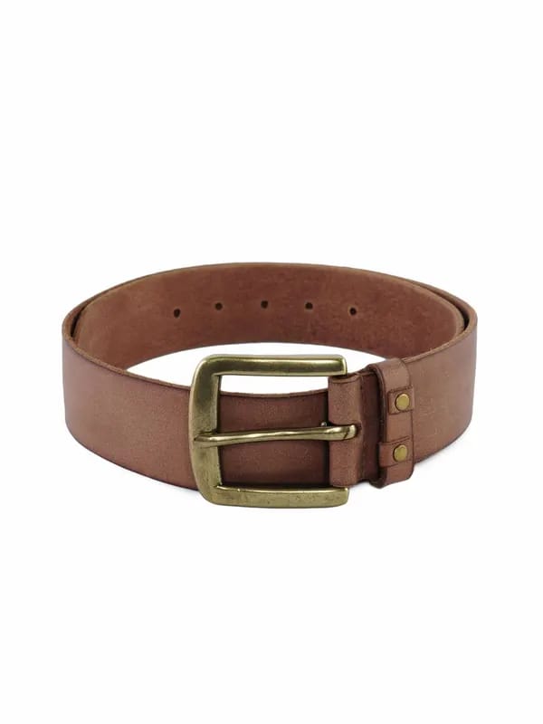 Wrangler Men Leather Brown Belt