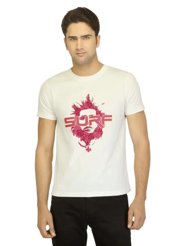Myntra Men Surf Face Off White T-shirt