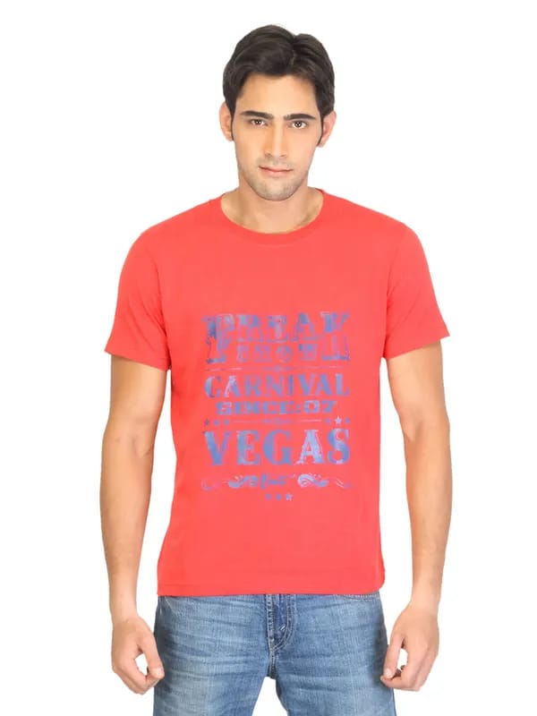 Myntra Men Freak Show Red T-shirt