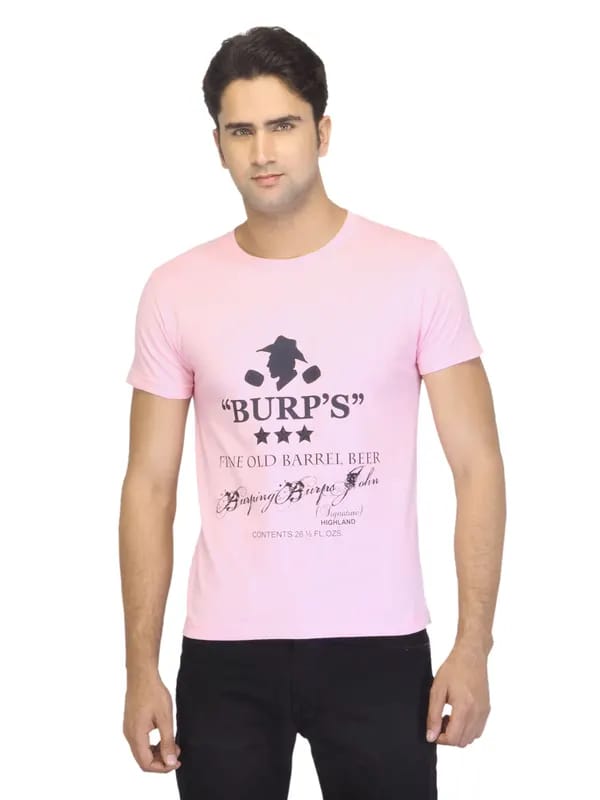 Myntra Men Burpe Pink T-shirt