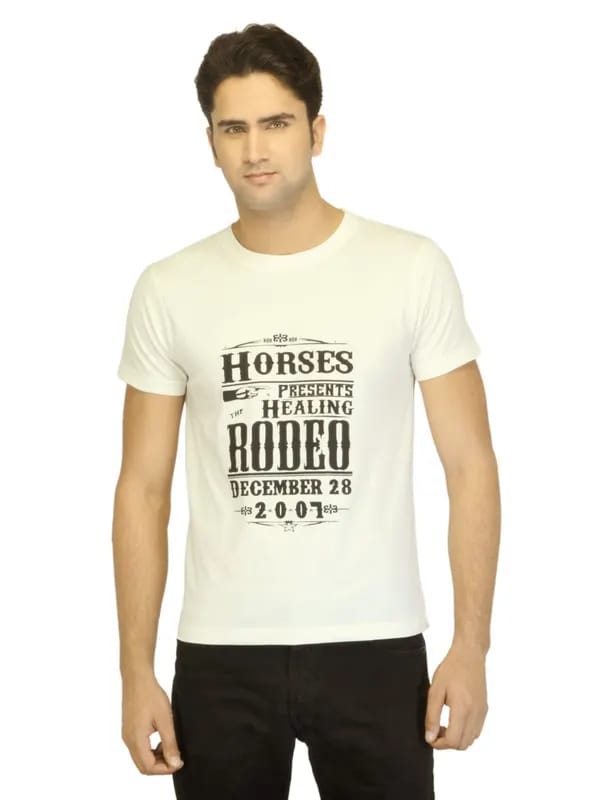 Myntra Men Rodeo Off White T-shirt
