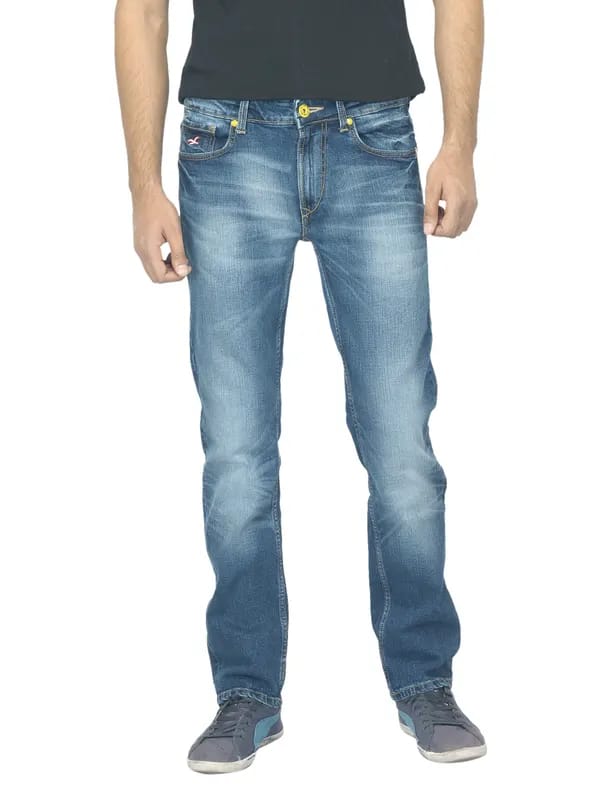 Deni Yo Men Slim Fit Washed Blue Jeans