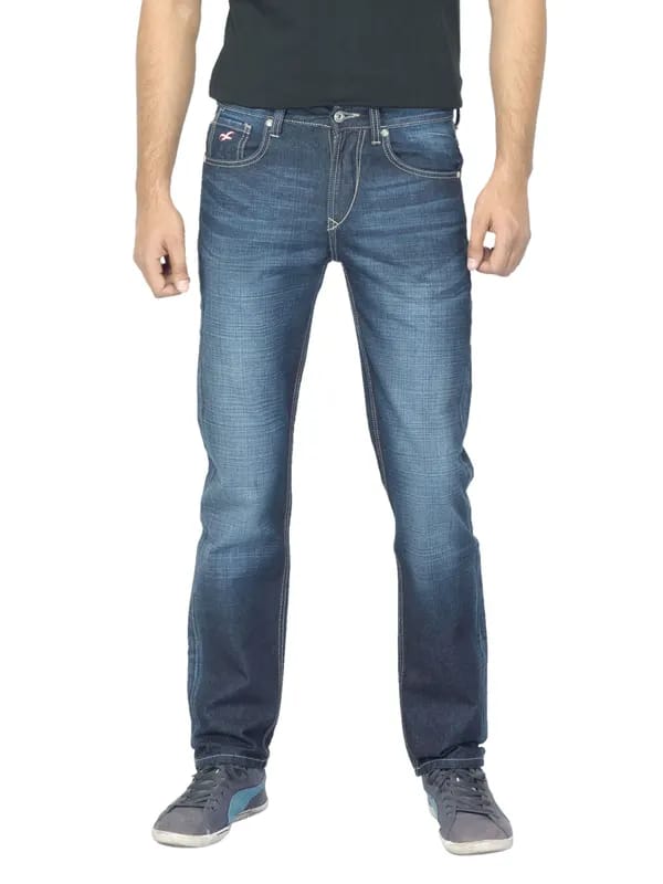 Deni Yo Men Slim Fit Washed Blue Jeans