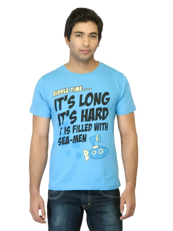 Inkfruit Men Printed Blue T-shirt