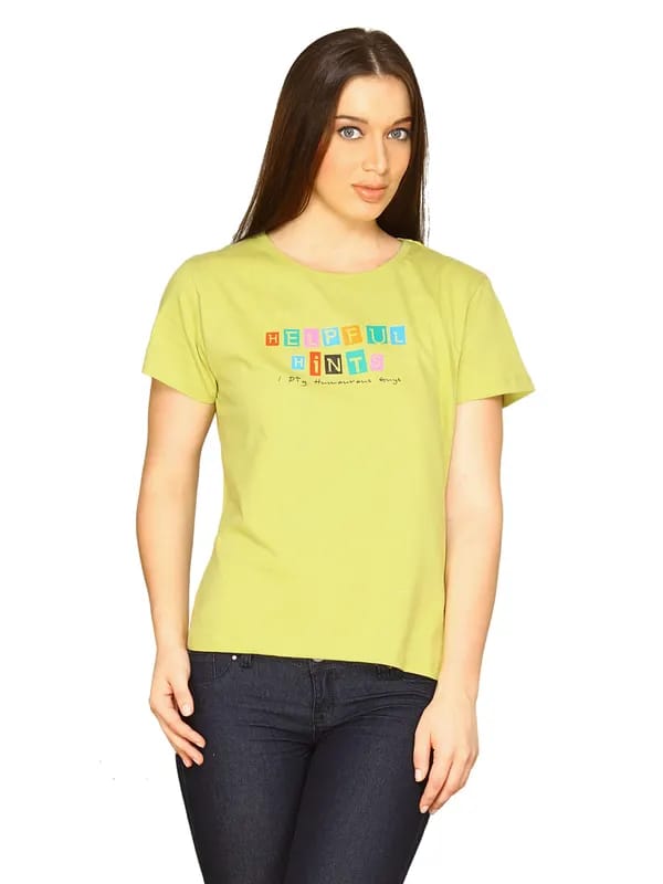 Tantra Women's Hint Lime Green T-shirt