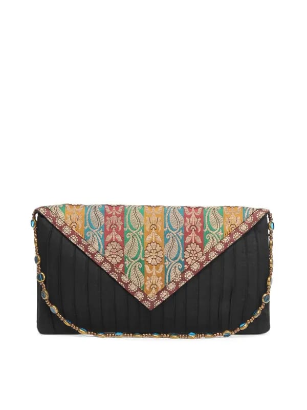 Fabindia Black Silk Matka Purse