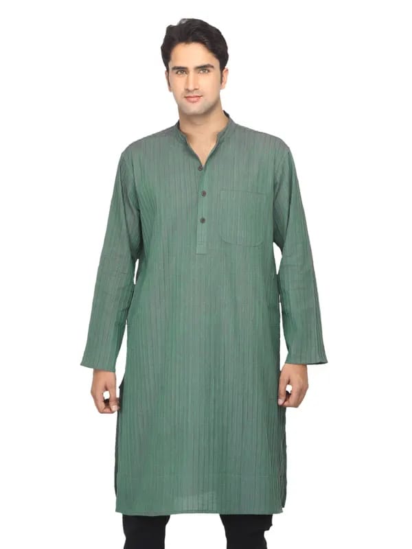 Fabindia Men Green Kurta