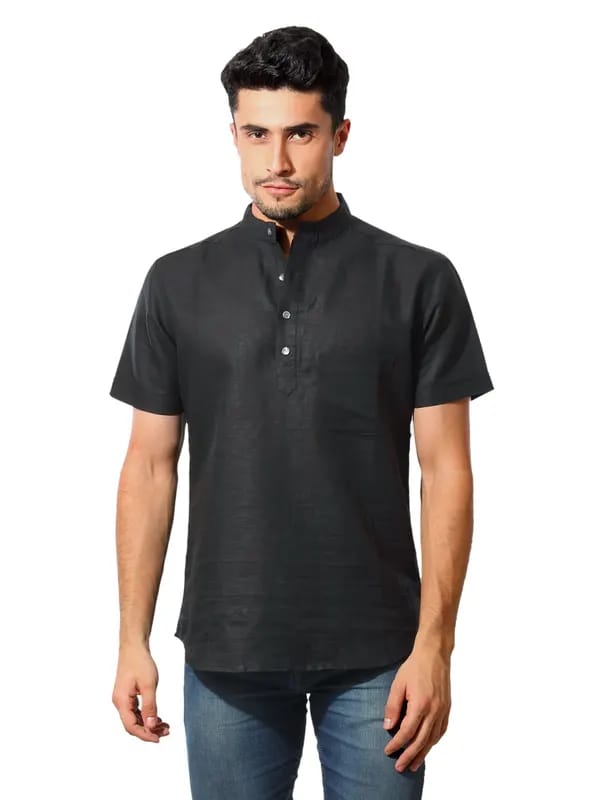 Fabindia Men Black Kurta